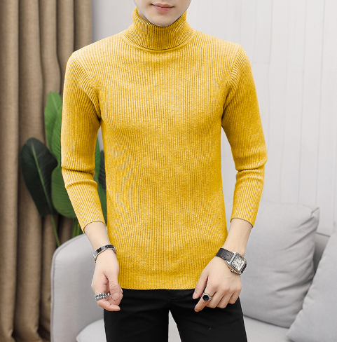 Slim Fit Turtleneck Sweater for Men in Ribbed Knit - Stylish Winter Wardrobe Essential 4