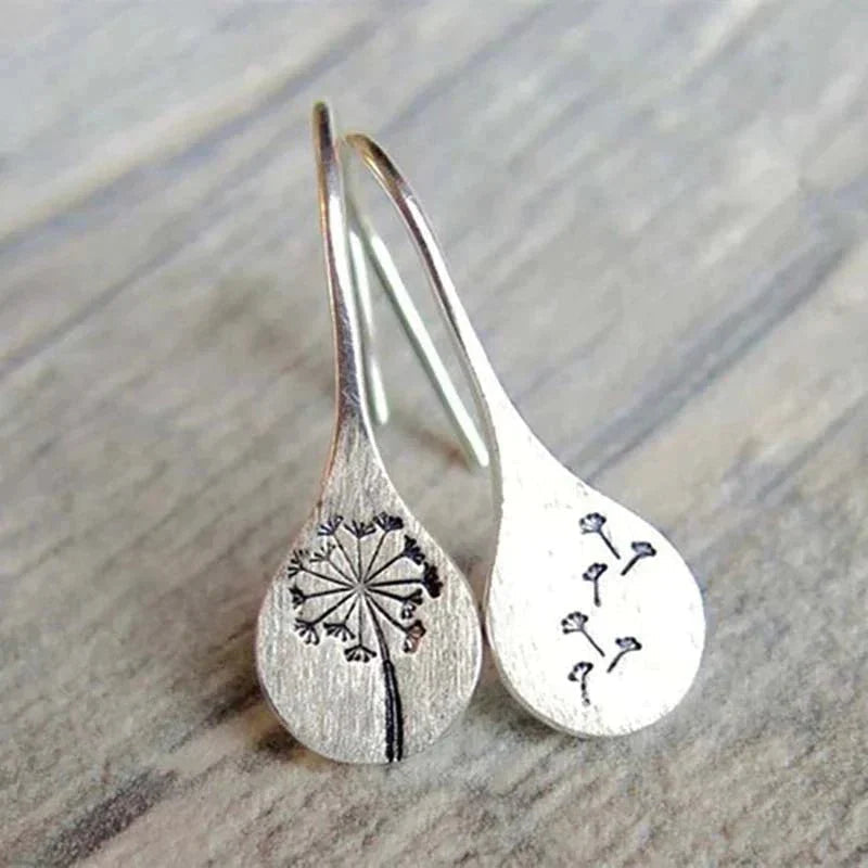 Sterling Silver Earrings with Elegant Dandelion Design | Timeless Jewelry for Any Occasion 0
