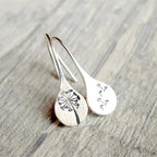 Sterling Silver Earrings with Elegant Dandelion Design | Timeless Jewelry for Any Occasion 1