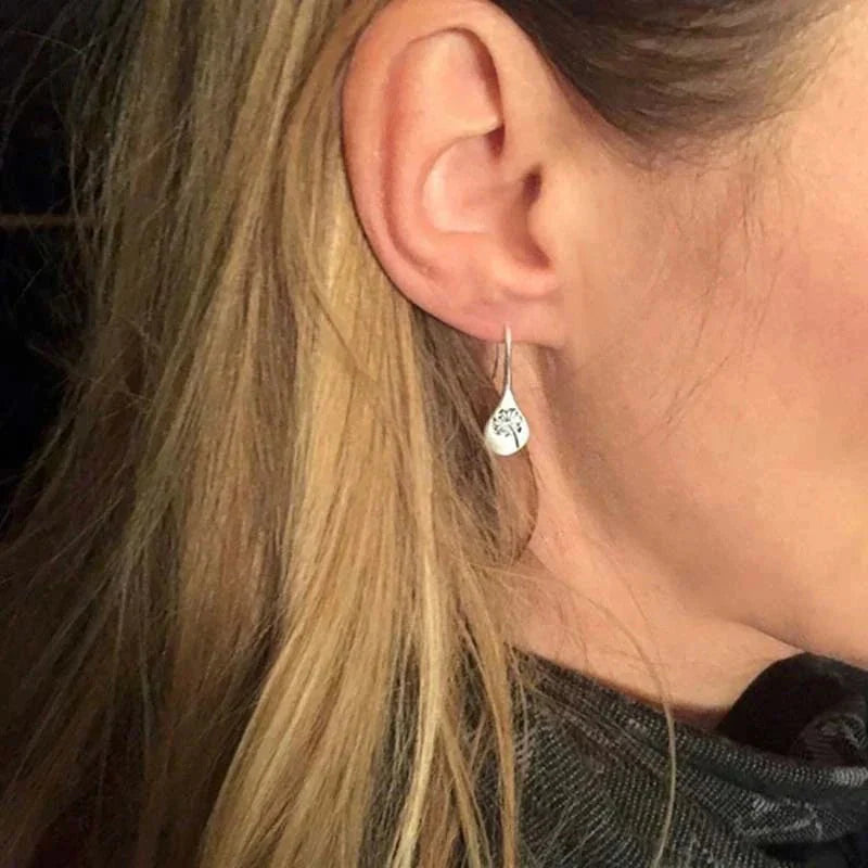 Sterling Silver Earrings with Elegant Dandelion Design | Timeless Jewelry for Any Occasion 2