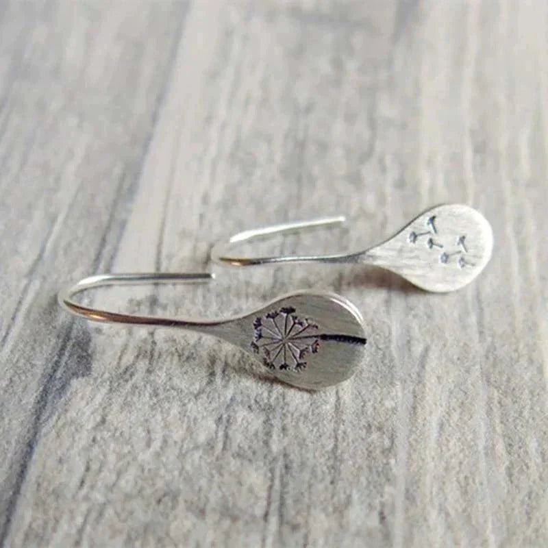 Sterling Silver Earrings with Elegant Dandelion Design | Timeless Jewelry for Any Occasion 3