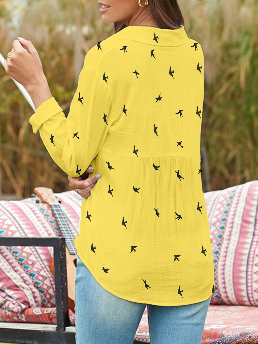 Stylish Button Front Mens Shirt with Printed Design & Functional Closure for Everyday Comfort 7