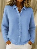 Timeless Elegance | Women's Cardigan Sweater with Refined Collar | Versatile Layering Piece for Effortless Style 0
