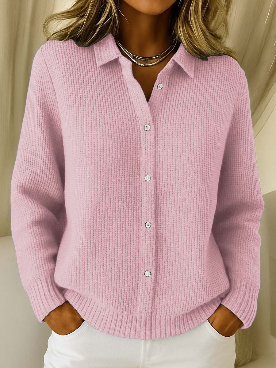 Timeless Elegance | Women's Cardigan Sweater with Refined Collar | Versatile Layering Piece for Effortless Style 1