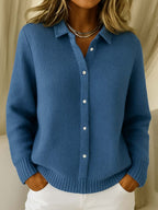Timeless Elegance | Women's Cardigan Sweater with Refined Collar | Versatile Layering Piece for Effortless Style 3