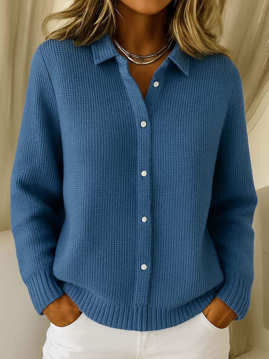 Timeless Elegance | Women's Cardigan Sweater with Refined Collar | Versatile Layering Piece for Effortless Style 3
