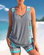 Trendy Tankini Swimwear with Tummy-Smoothing Design | Plus Size Options for Effortless Summer Confidence