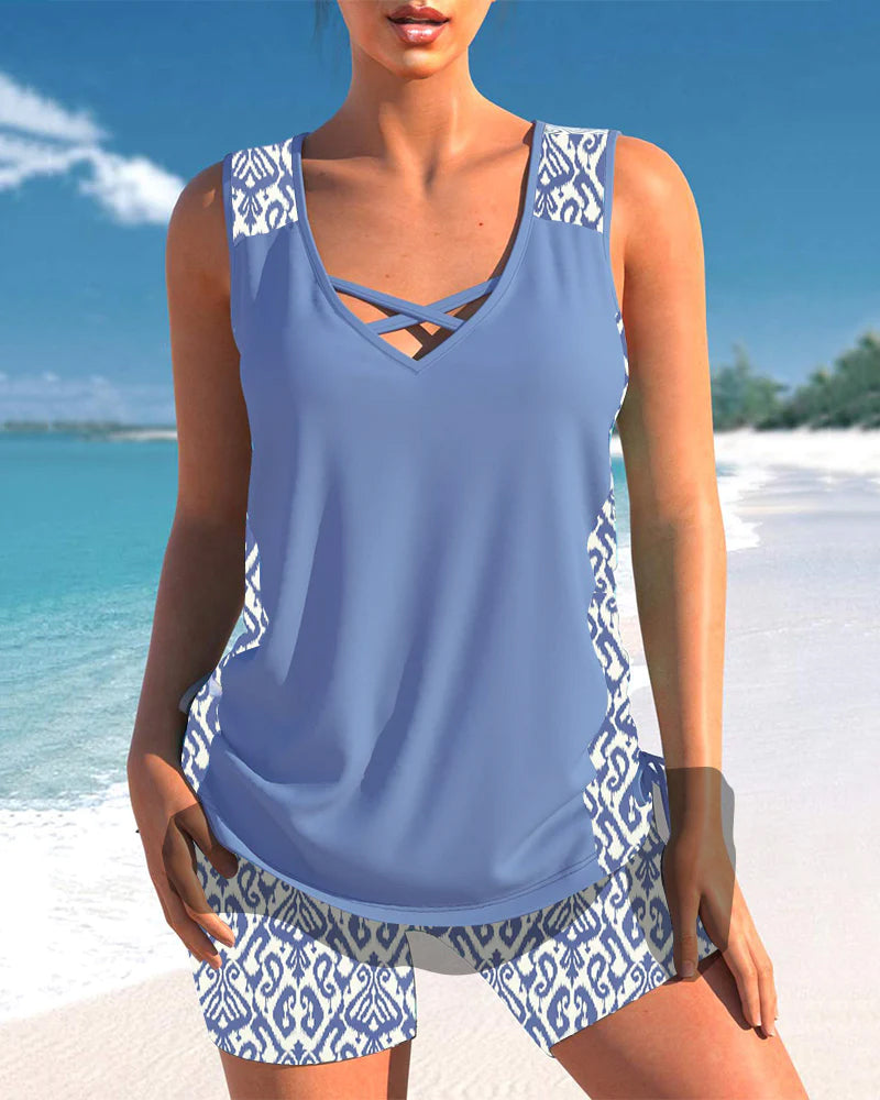 Trendy Tankini Swimwear with Tummy-Smoothing Design | Plus Size Options for Effortless Summer Confidence