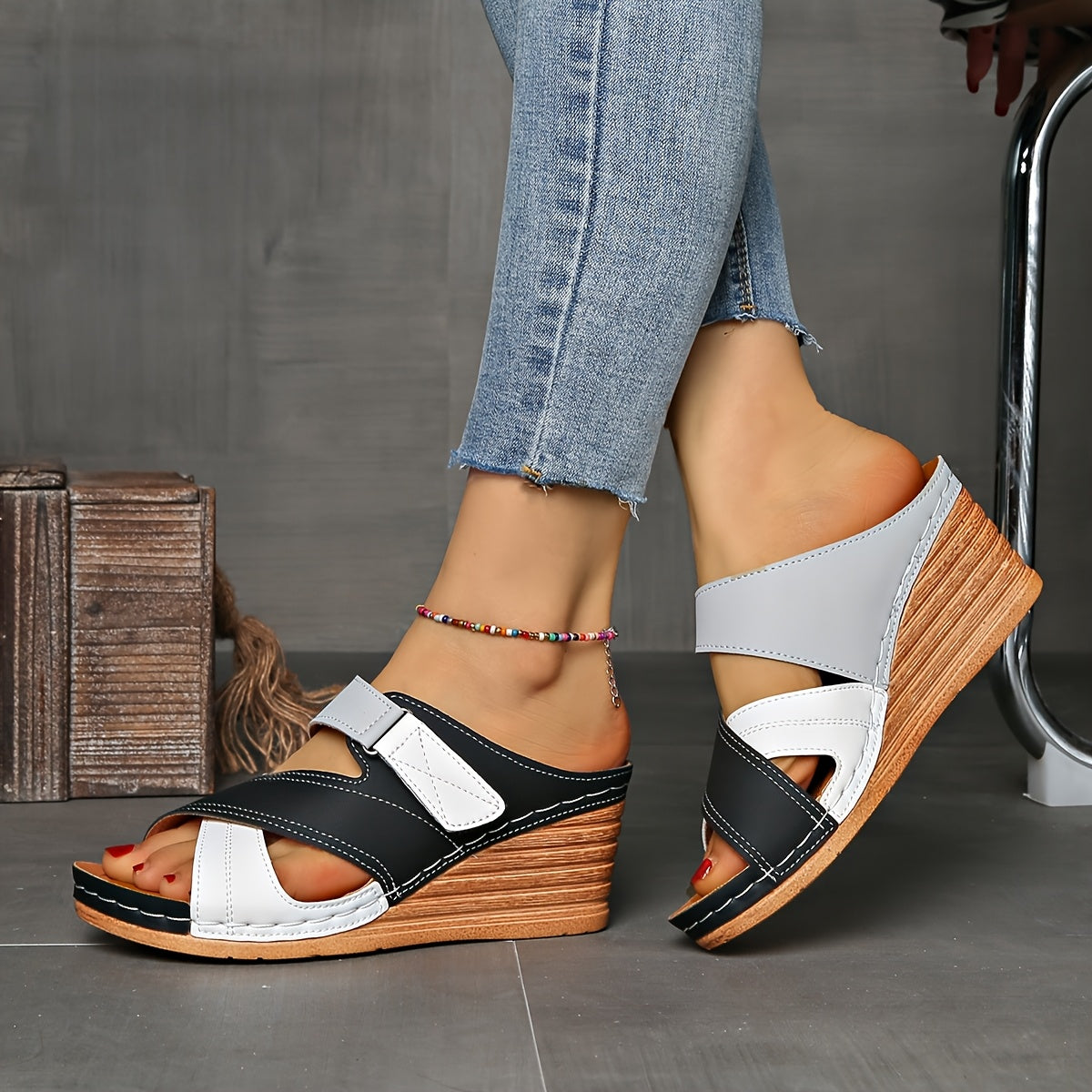 Tulip | Women's Slides with Cushioned Comfort & Stylish Colourblock Design | Elevate Everyday Wear