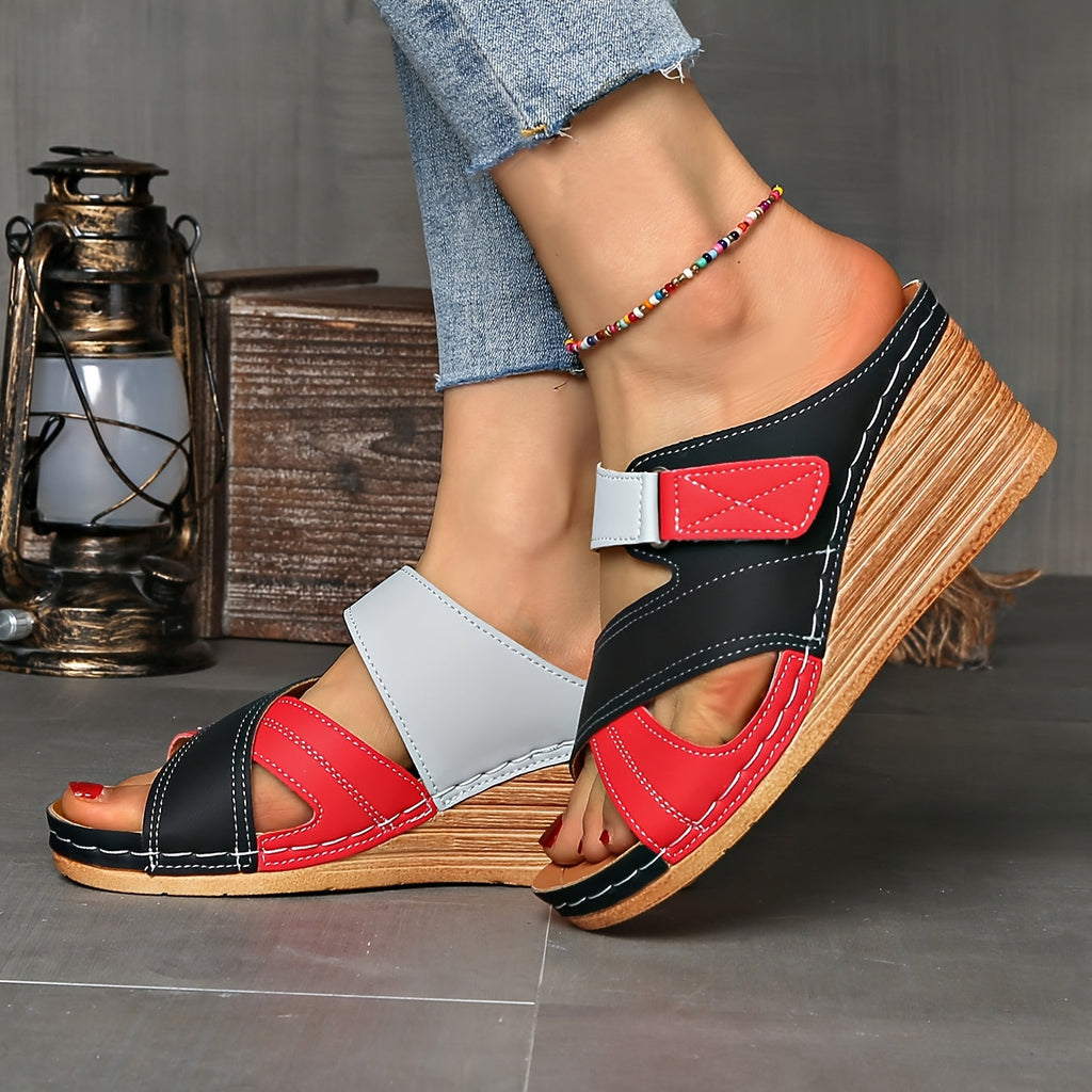 Tulip | Women's Slides with Cushioned Comfort & Stylish Colourblock Design | Elevate Everyday Wear