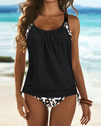 Valentina Collection | Women's Tankini Swimsuit with Tummy Control | Flattering Leopard Print for Confidence and Comfort
