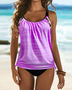 Valentina Collection | Women's Tankini Swimsuit with Tummy Control | Flattering Leopard Print for Confidence and Comfort
