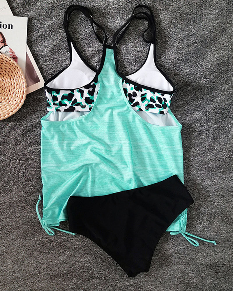 Valentina Collection | Women's Tankini Swimsuit with Tummy Control | Flattering Leopard Print for Confidence and Comfort