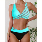 Vibrant Halter One Piece Swimsuit | Flattering Design for Women's Swimwear