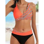 Vibrant Halter One Piece Swimsuit | Flattering Design for Women's Swimwear