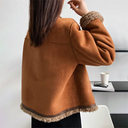 Vintage-Inspired Suede Jacket for Women | Stylish & Comfortable Casual Wear 1