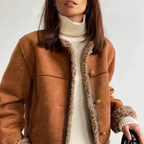 Vintage-Inspired Suede Jacket for Women | Stylish & Comfortable Casual Wear 4