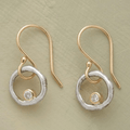 Vintage Gold Earrings with Zirconia Accents | Elegant Design for Timeless Style 0