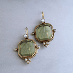 Vintage Green Pearl Earrings for Women with Elegant Design | Timeless Jewelry for Sophisticated Style 0