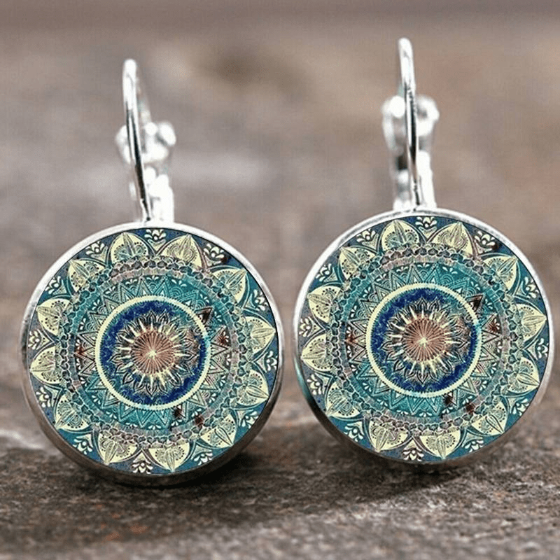 Vintage Mandala Earrings for Women with Elegant Design | Timeless Jewelry for Sophisticated Style 0
