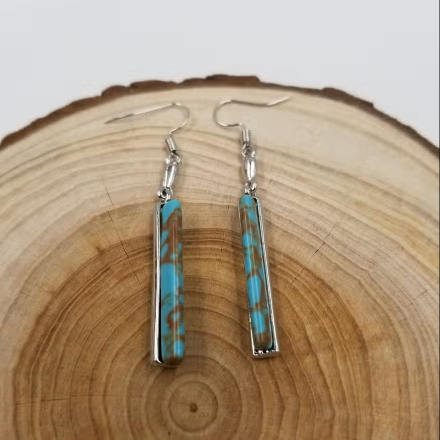 Vintage Turquoise Earrings with Intricate Design | Elegant Accessory for Any Occasion 1