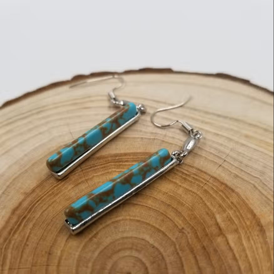 Vintage Turquoise Earrings with Intricate Design | Elegant Accessory for Any Occasion 2
