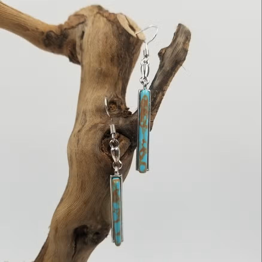 Vintage Turquoise Earrings with Intricate Design | Elegant Accessory for Any Occasion 3