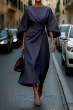 Wendy Collection | Women's Dress with Lantern Sleeves & Adjustable Waist | Elegant Style for Wedding Guests