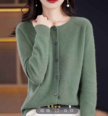 Women's Cashmere Blend Cardigan Sweater with Button Placket - Loose Fit for Everyday Comfort 14