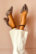 Zebrina | Women's Sandals with Secure Ankle Strap & Mid Heel | Bold Comfort for All-Day Wear